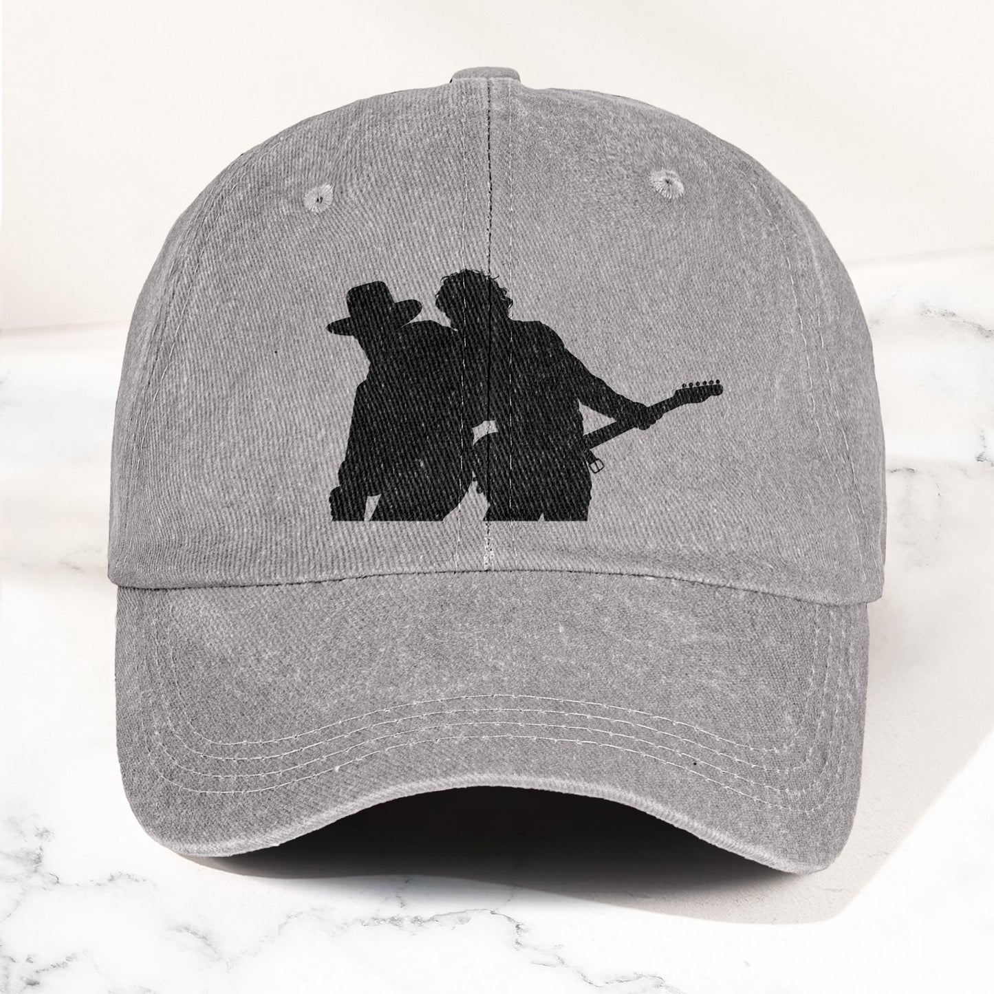 Bruce Springsteen And Clarence Clemons Denim Cap – Retro Rock Music Fan Cap (With Box)