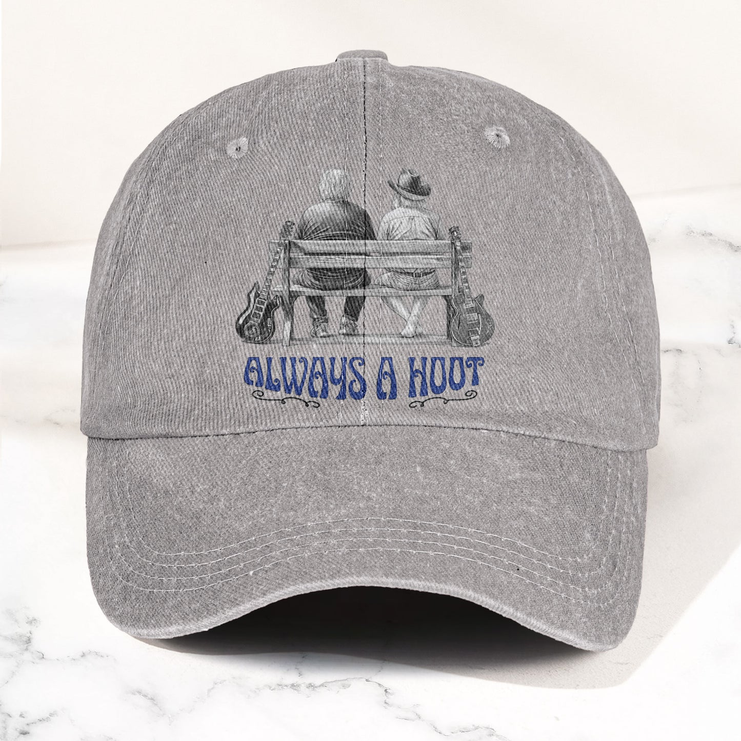 Grateful Dead Jerry Garcia and Bob Weir Always A Hoot – Retro Vintage Dad Cap Gift For Dad (With Box)