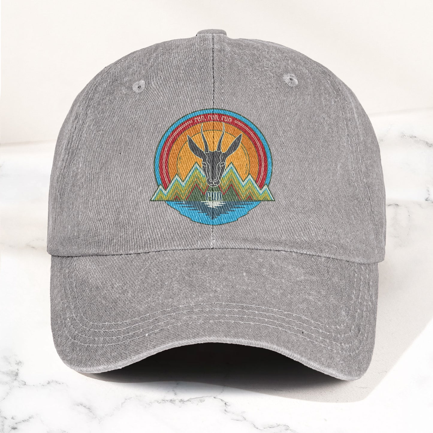 Phish Antelope Run Logo Denim Cap – Retro Music Phish Cap Gift For Dad (With Box)