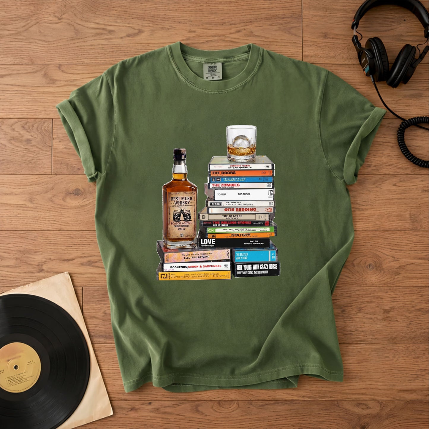 The Beatles Cassette Collection T-Shirt – Retro Music The Beatles Band Merch Tee