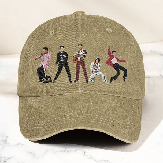 Elvis Presley Denim Cap – Iconic Eras Graphic Dad Hat (With Box)