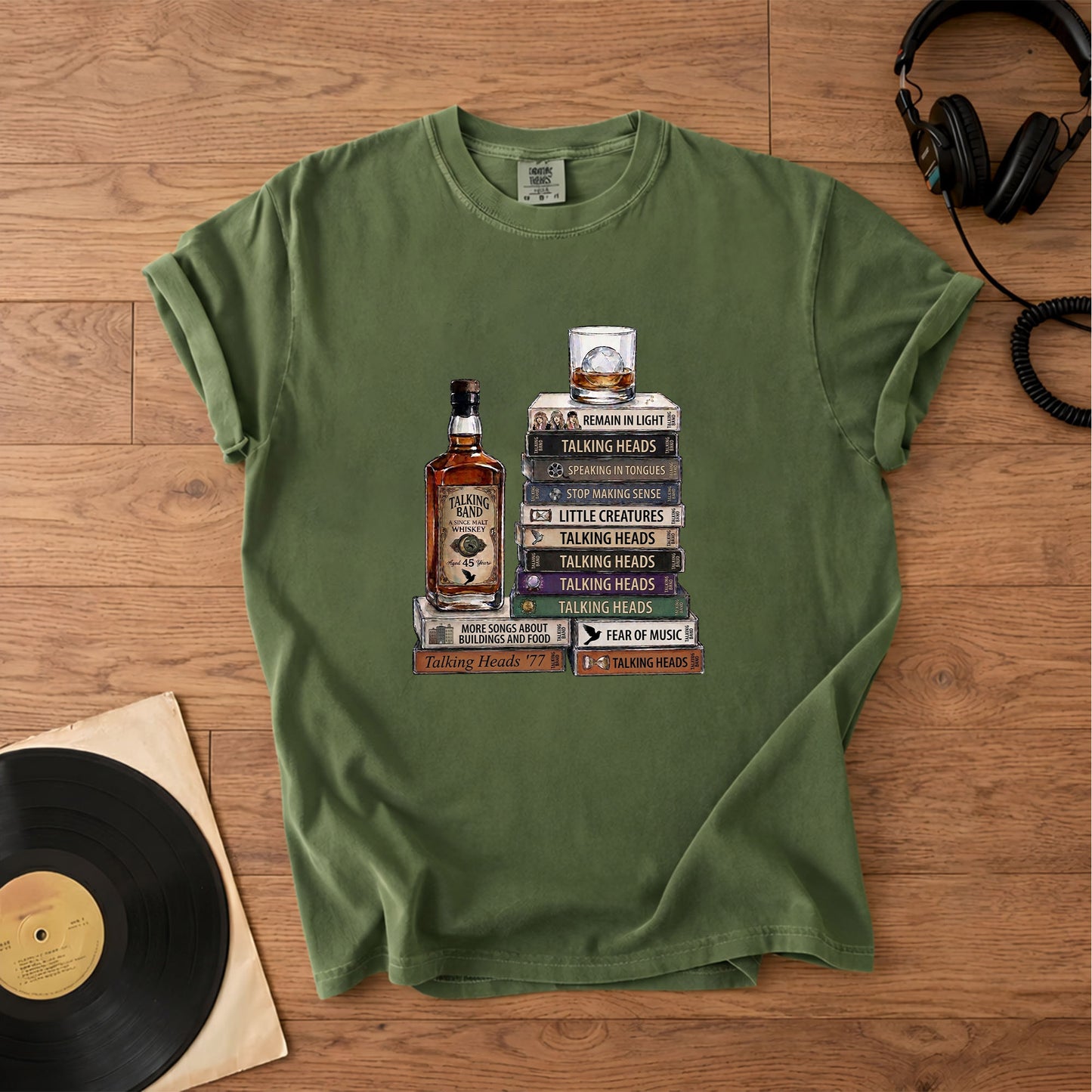 Talking Heads Band Cassette Album Collection Vintage T-Shirt – Retro Rock Music Talking Heads Merch Tee