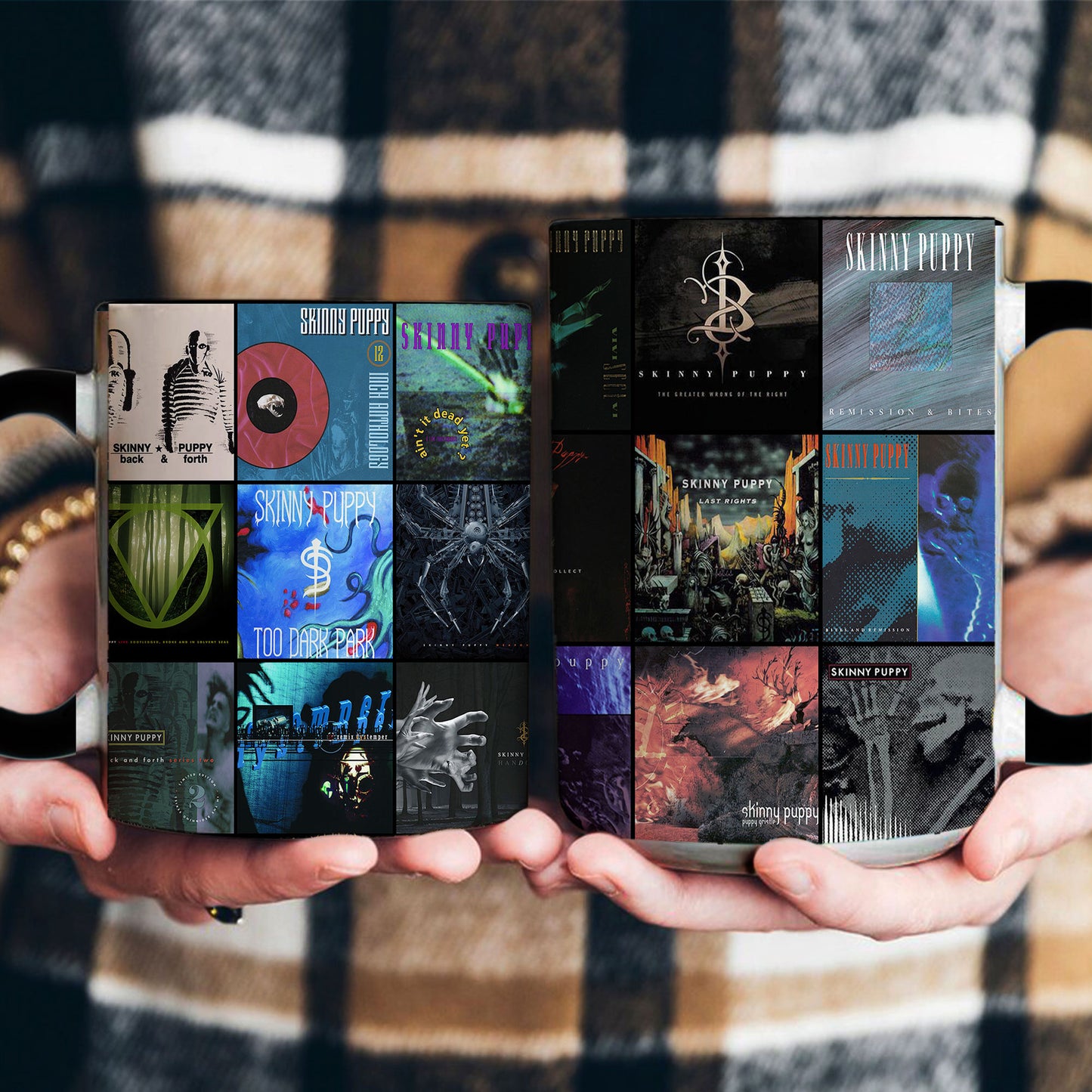 Skinny Puppy Accent Mug – Industrial Legends Album Collage Gift
