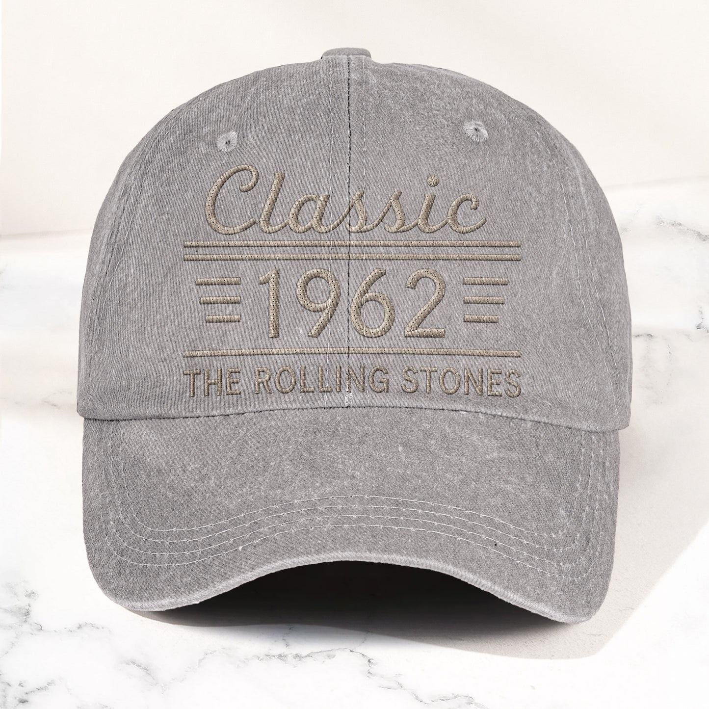 The Rolling Stones Classic 1962 Est Rock And Roll Band Music Merch Denim Cap – Retro Vintage Dad Cap Gift For Dad (With Box)