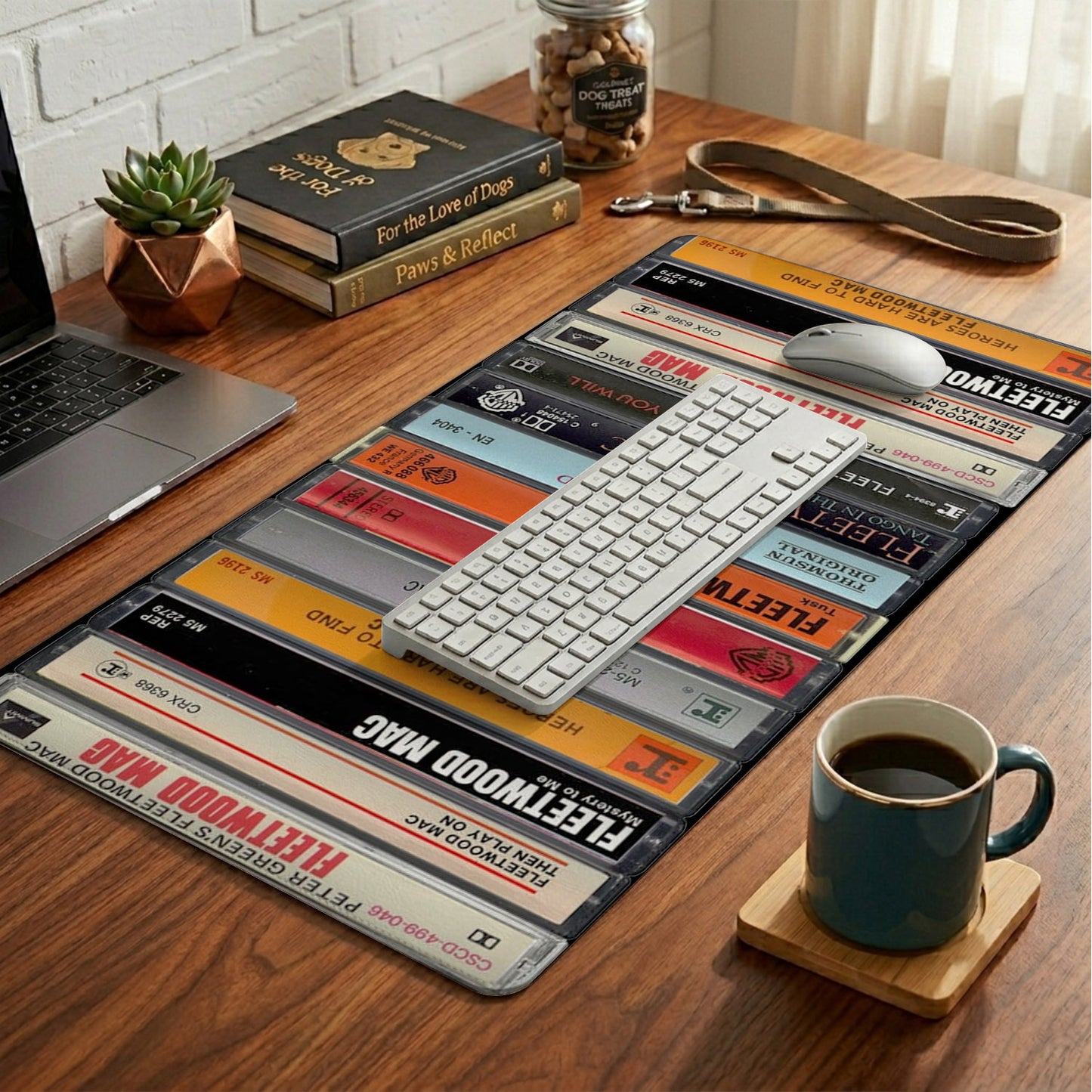 Fleetwood Mac Cassette Album Collage Print Desk Mat – Non-slip Office Gift Keyboard Pad Birthday Gift For Music Lovers