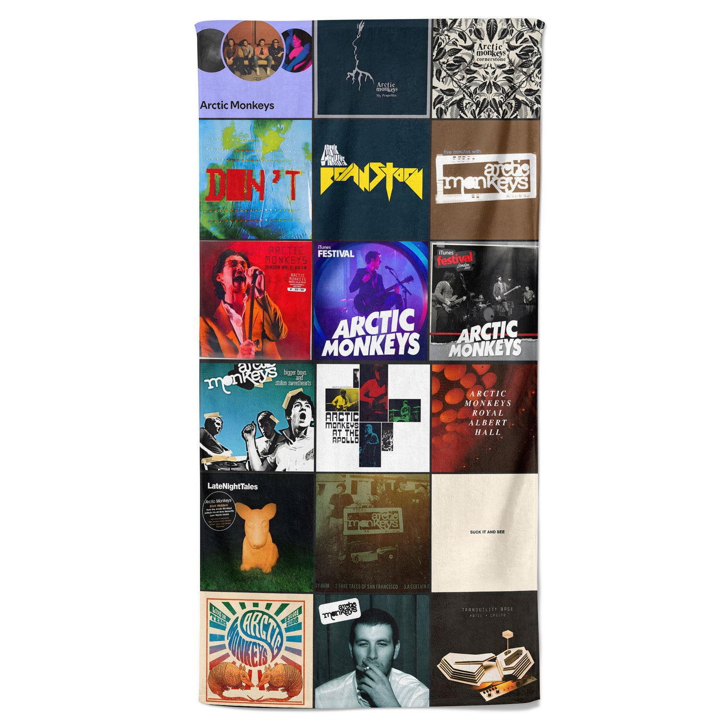 Arctic Monkeys Beach Towel – Album Cover Collage Classic Rock Towel