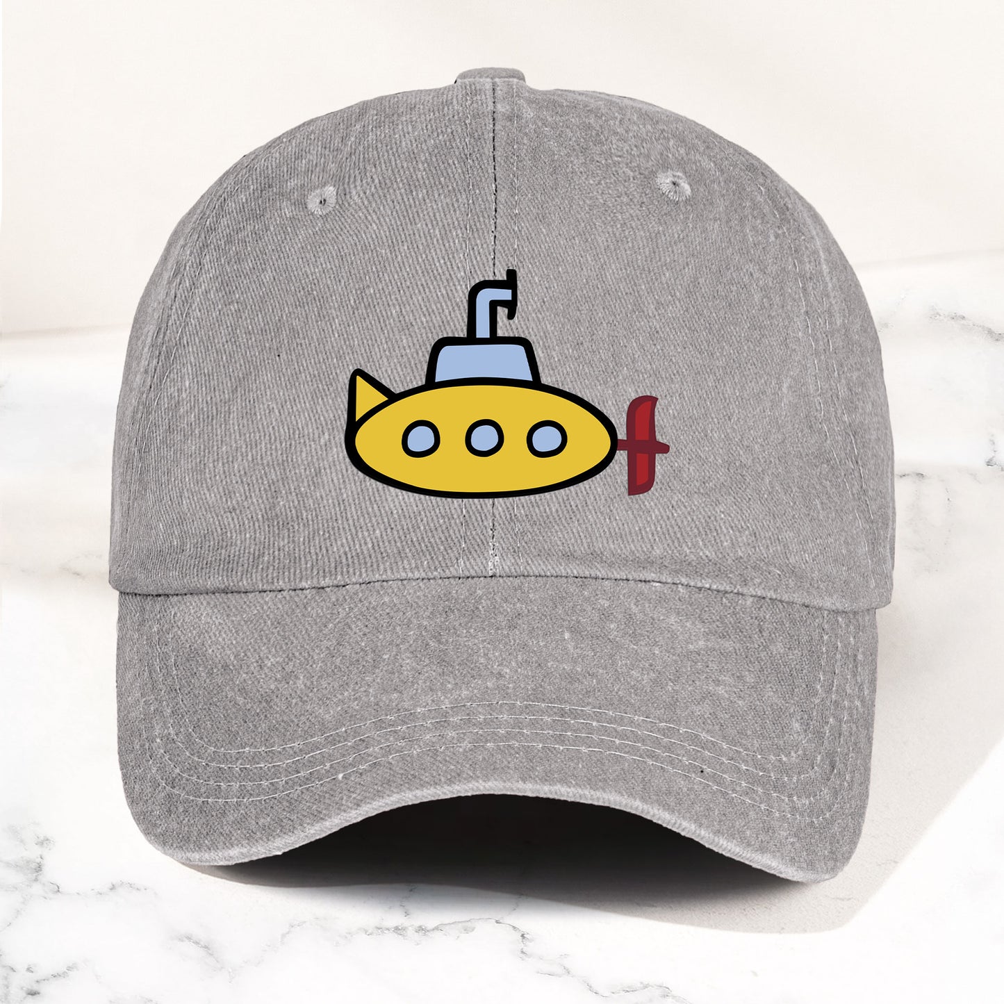 The Beatles Denim Cap – Yellow Submarine Minimalist Dad Hat ( With Box)