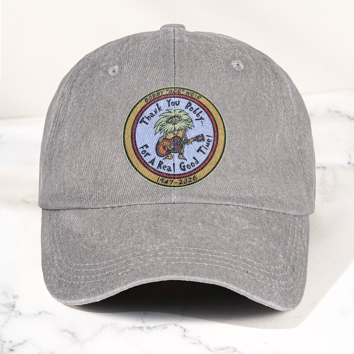 Bobby "Ace" Weir Denim Cap – Retro Bob Weir Tribute Merch Hat Gift For Dad (With Box)