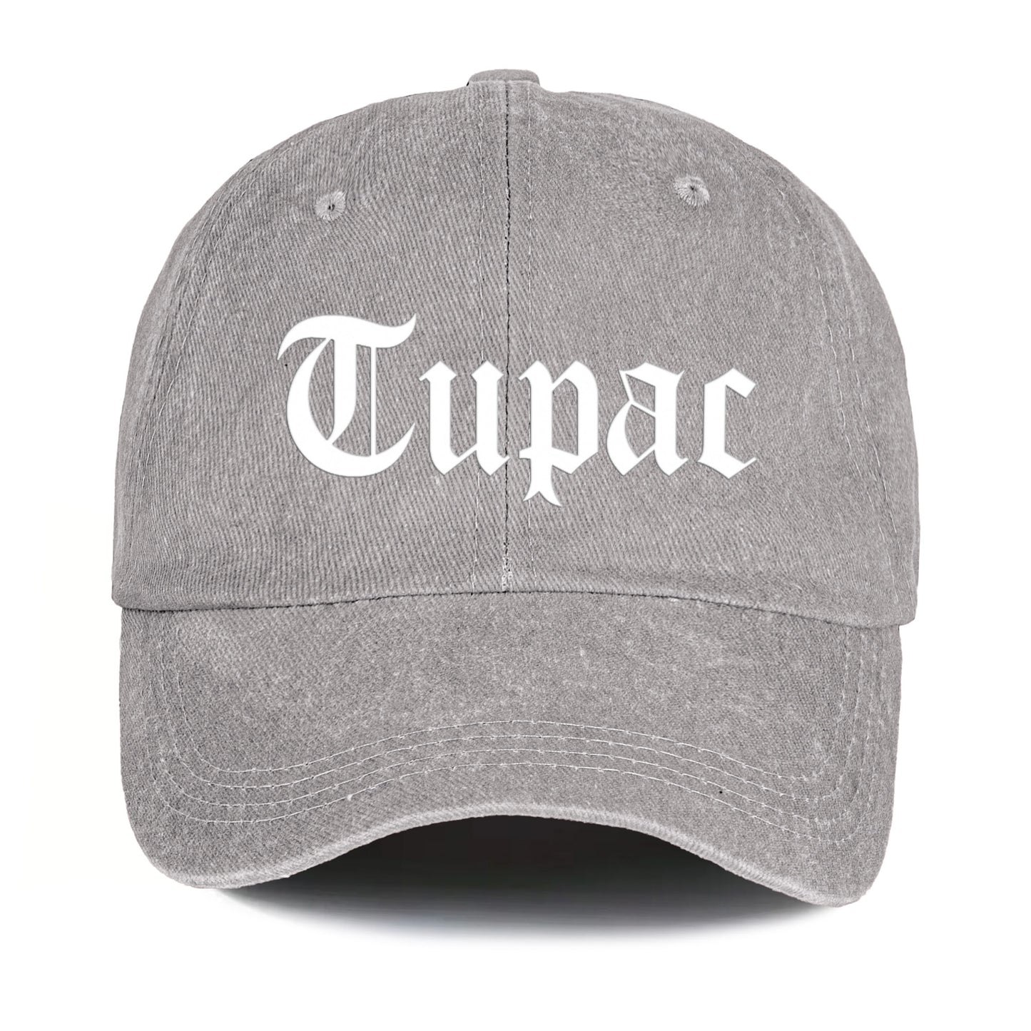 2Pac Denim Dad Cap – Classic Old English Logo Design ( With BOX)