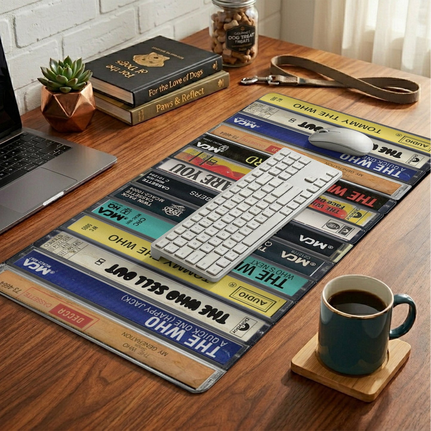 The Who Cassette Album Collage Print Desk Mat – Non-slip Office Gift Keyboard Pad Birthday Gift For Music Lovers