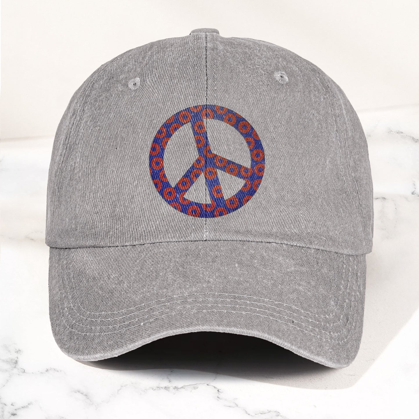 Phish Donut Peace Sign Denim Cap – Retro Music Phish Cap Gift For Dad (With Box)