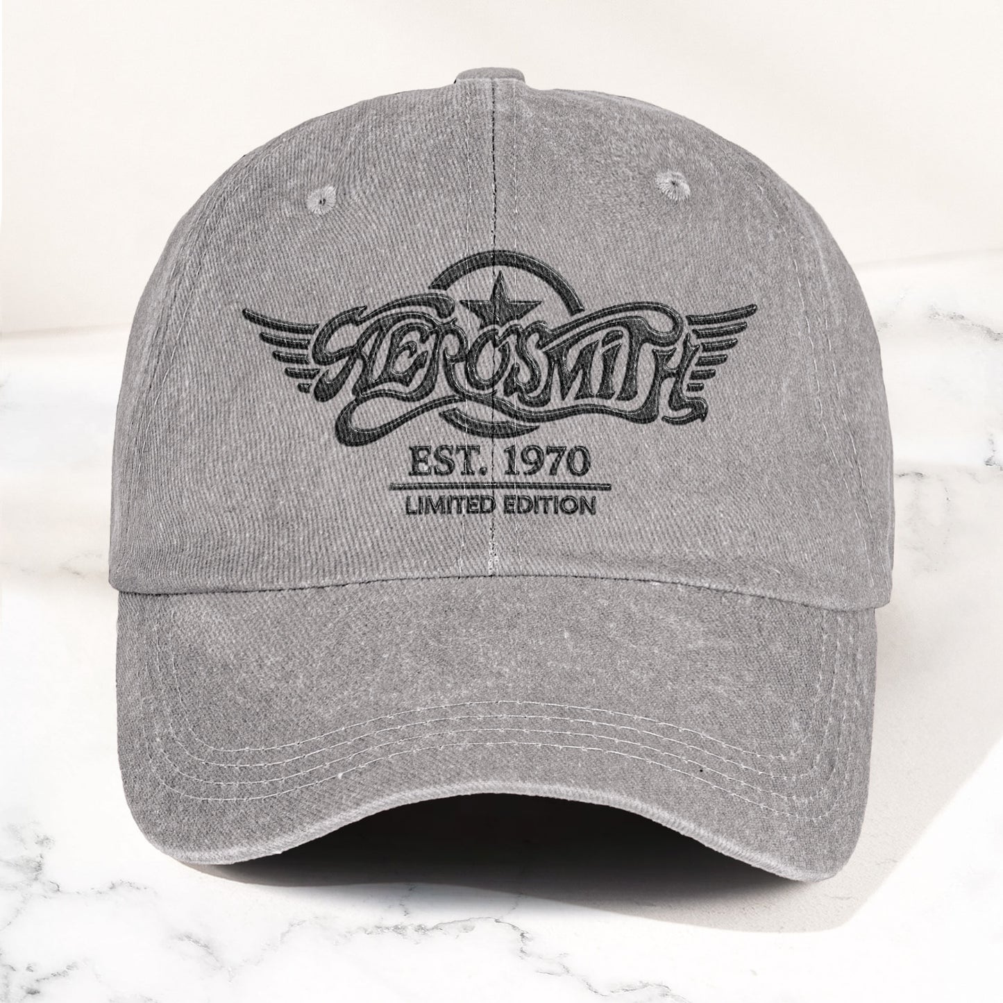 Aerosmith Est. 1970 Denim Cap – Vintage Dad Cap Gift For Dad (With Box)