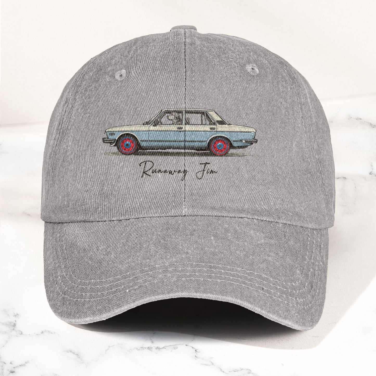 Phish Runaway Jim Car Parody Denim Cap – Retro Music Fan Concert Cap Gift For Dad (With Box)
