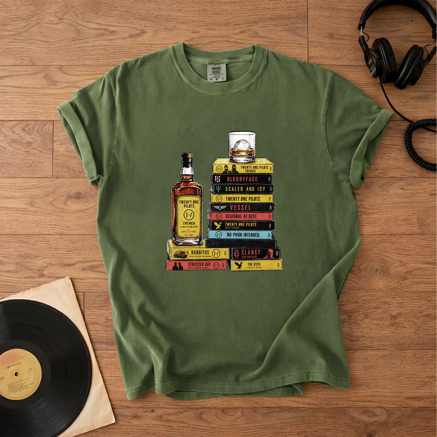 Twenty One Pilots Cassette Album Collection T-Shirt – Music 21 Pilots Band Merch Tee
