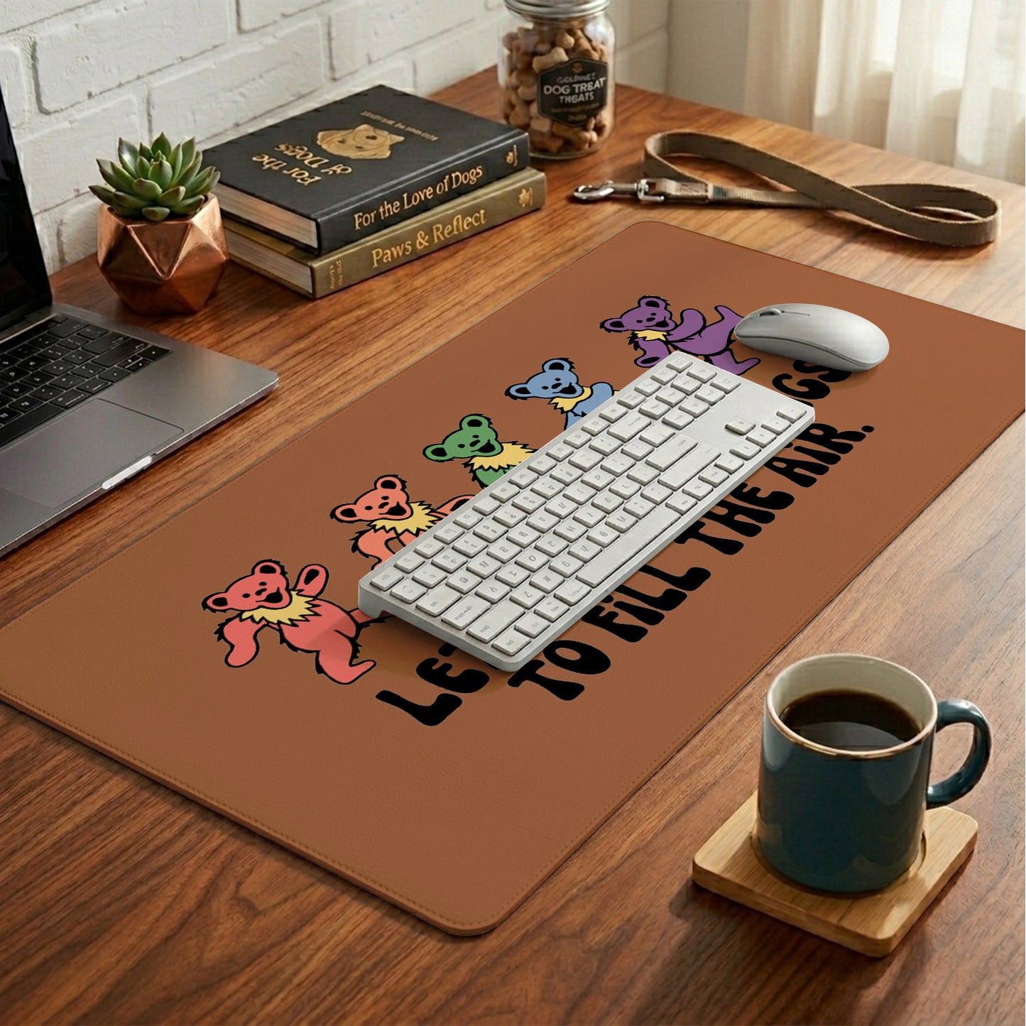Grateful Dead Dancing Bears Desk Mat – Non-slip Home Office Gift Keyboard Pad Birthday Gift For Music Fan