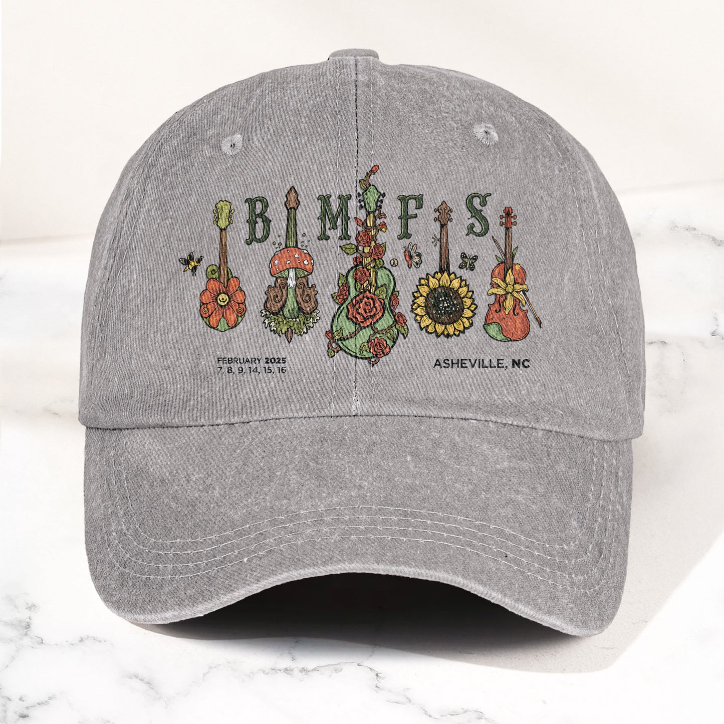 Billy Strings BMFS Asheville NC Concert Graphic Music Merch Denim Cap – Retro Vintage Dad Cap Gift For Dad (With Box)