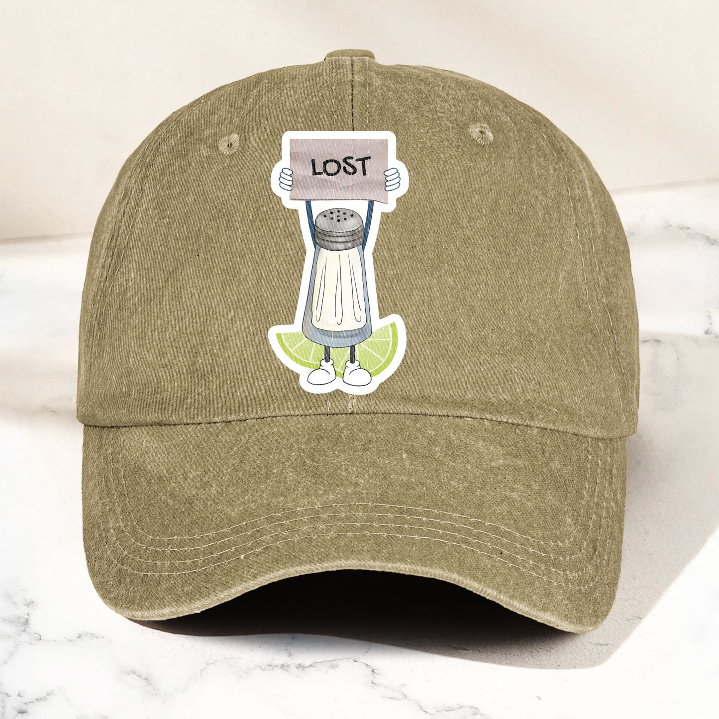 Lost Shaker of Salt Denim Cap – Retro Classic Jimmy Buffett Inspired Dad Hat (With Box)