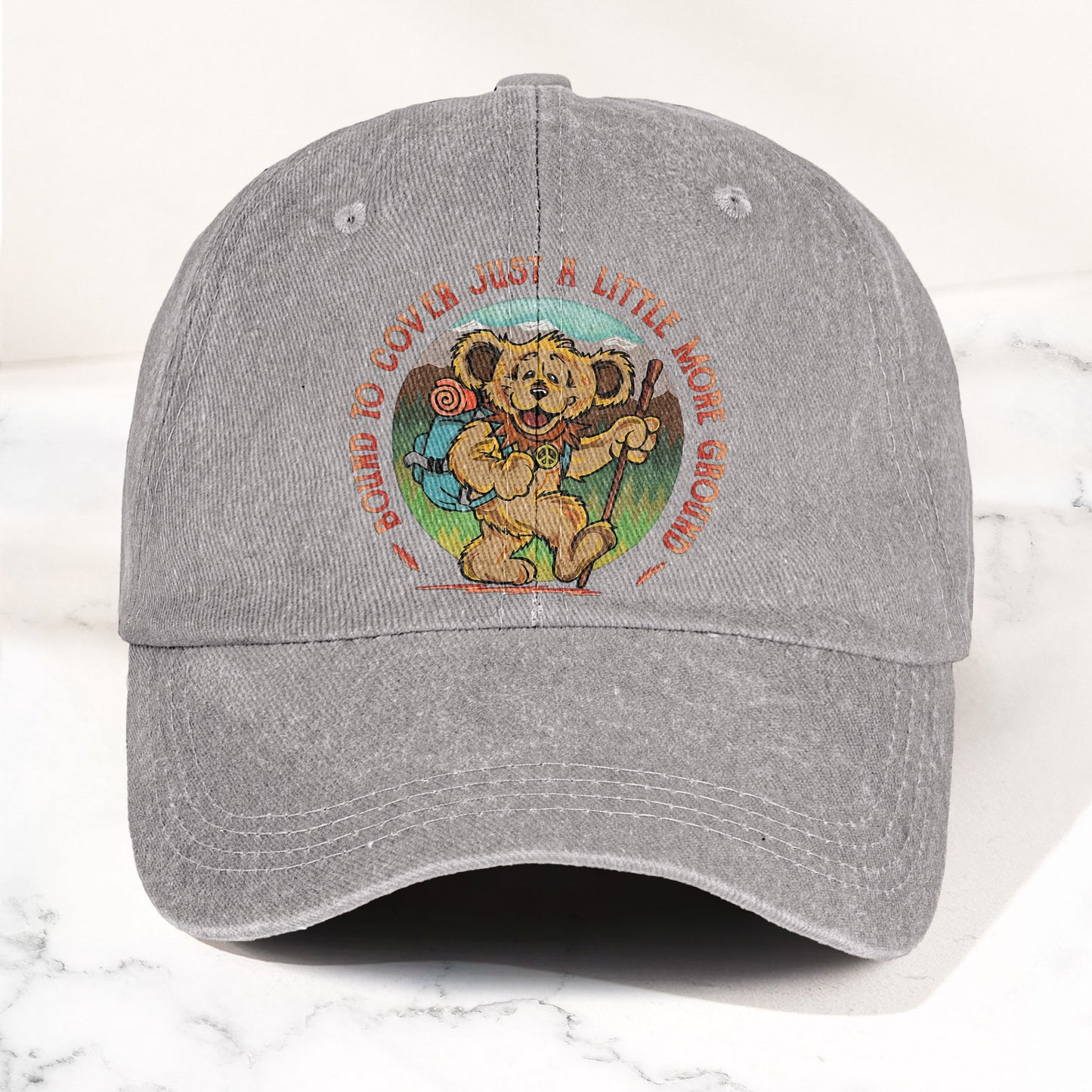 Grateful Dead Bound to Cover Just a Little More Ground Denim Cap – Retro Vintage Dad Cap Gift For Dad (With Box)