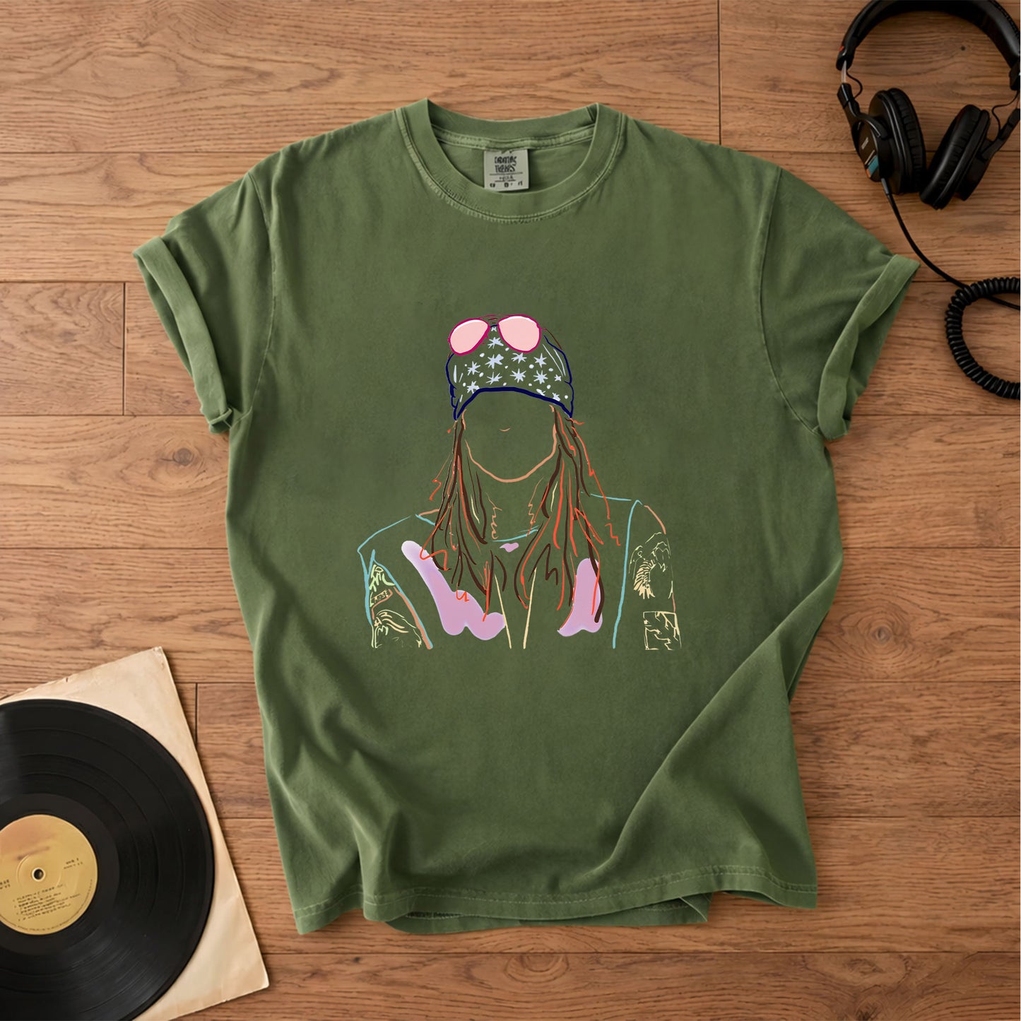 Axl Rose Minimalist Line Art Vintage T-Shirt – Retro Rock Music Axl Rose of Guns N' Roses Merch Tee