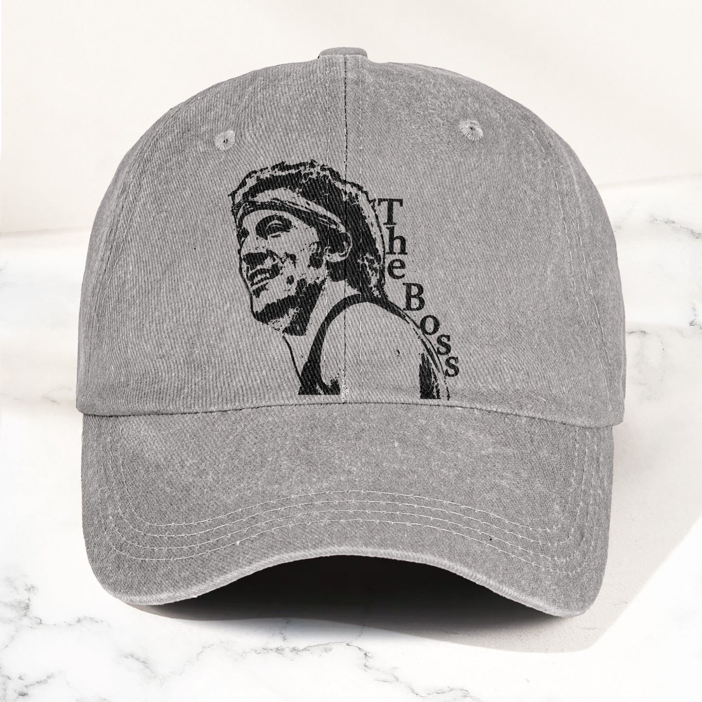 The Boss Bruce Springsteen Portrait Denim Cap – Retro Music Fan Merch Cap Gift For Dad (With Box)