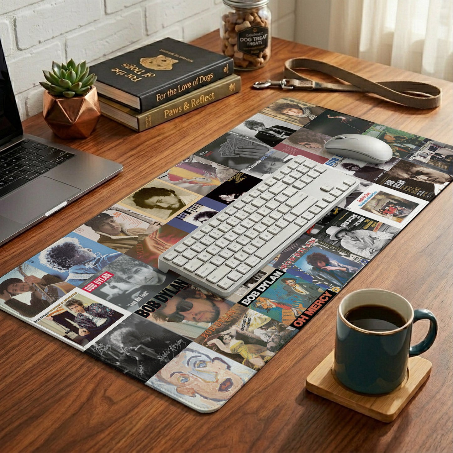 Bob Dylan Album Collage Print Desk Mat – Non-slip Office Gift Keyboard Pad Birthday Gift For Music Lovers