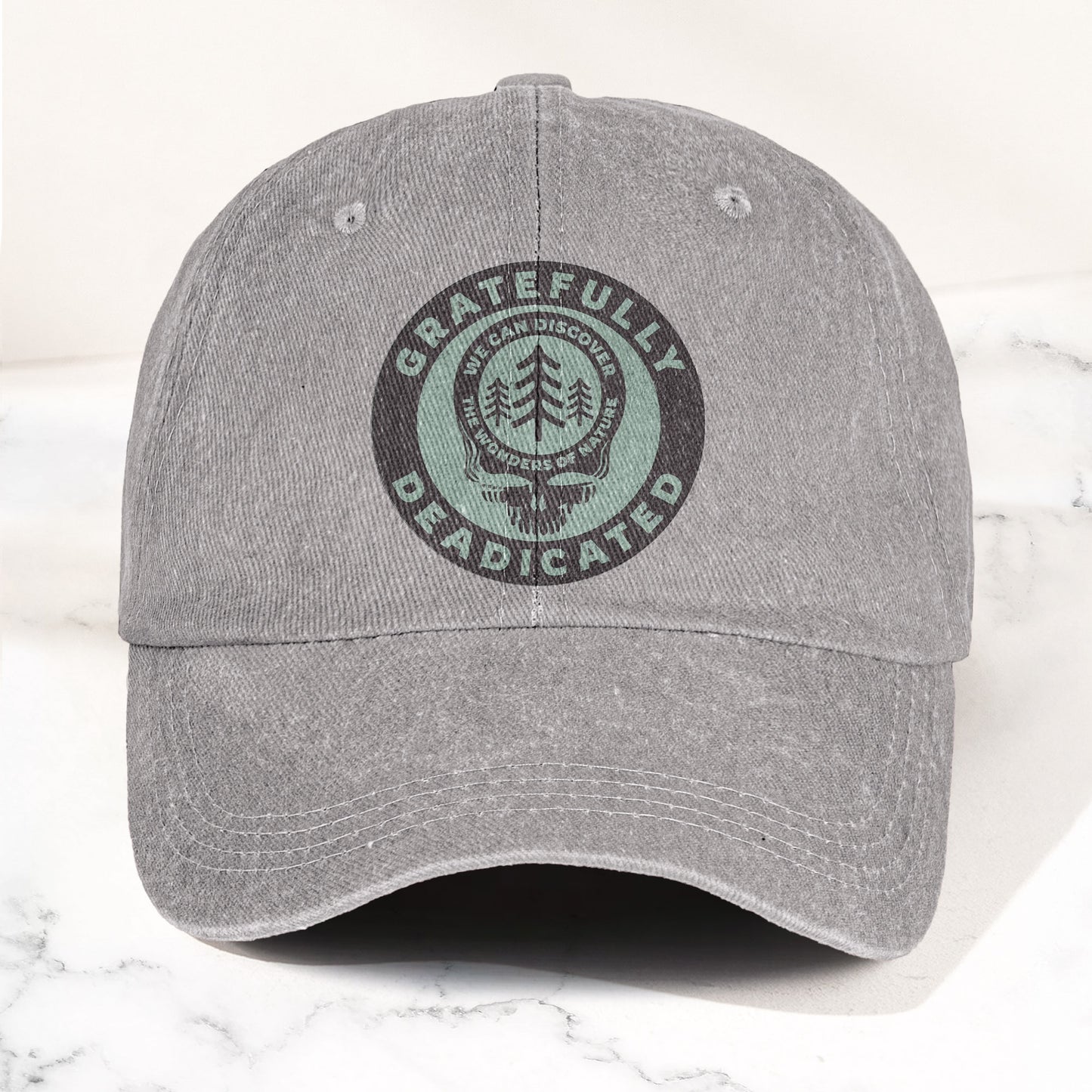 Gratefully Deadicated Denim Cap – Retro Grateful Dead Tribute Merch Hat Gift For Dad (With Box)