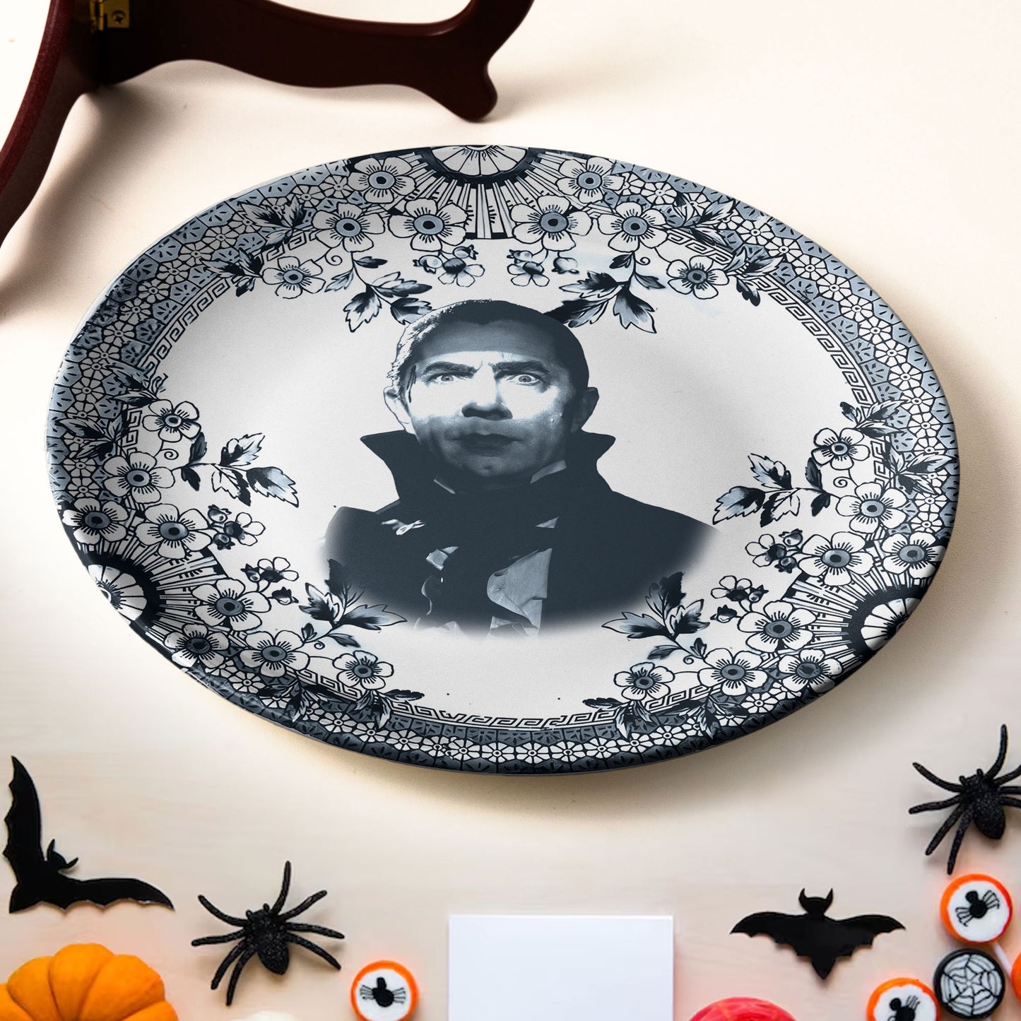 Vintage Horror Ceramic Plate – Count Dracula
