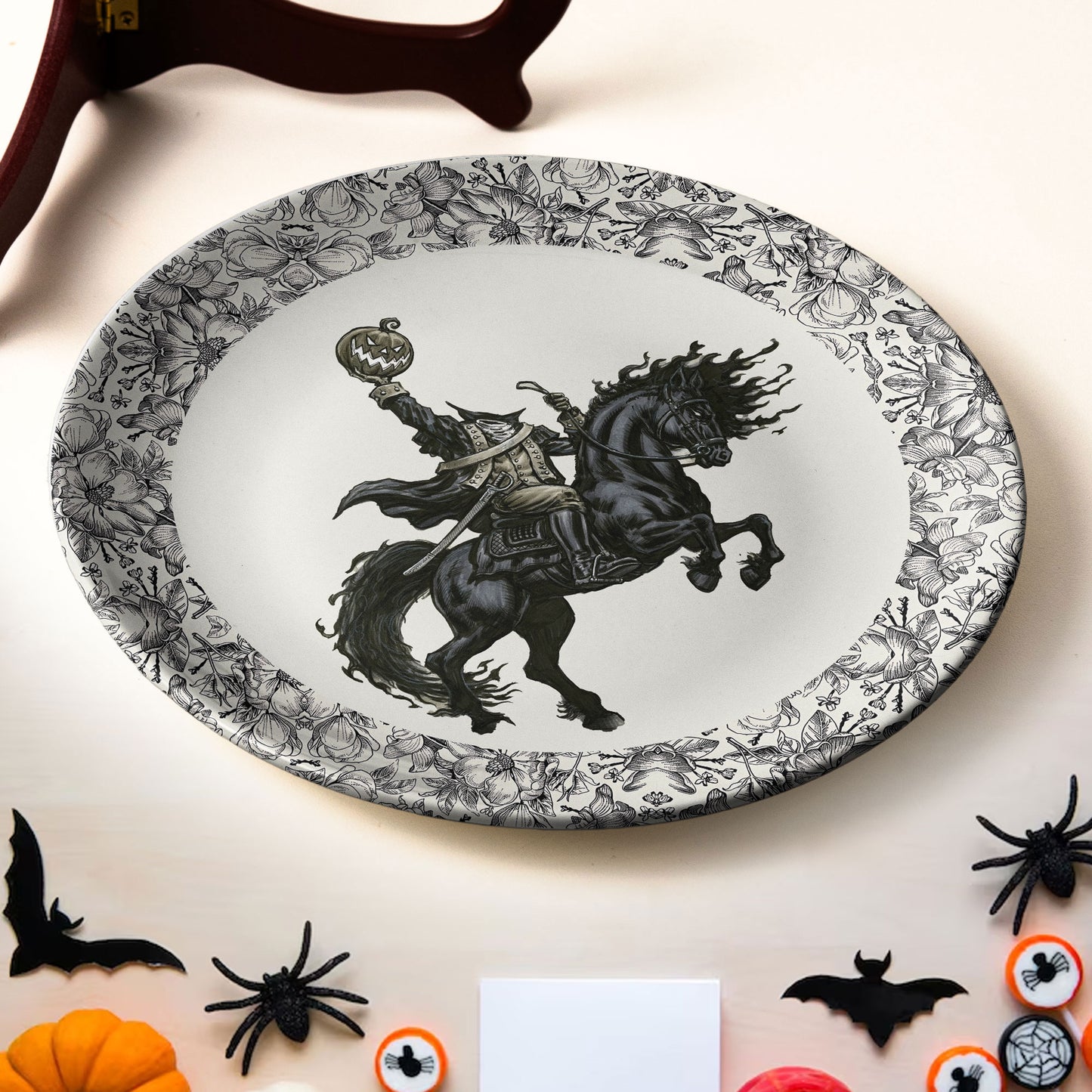 Headless Horseman Horror Ceramic Plate