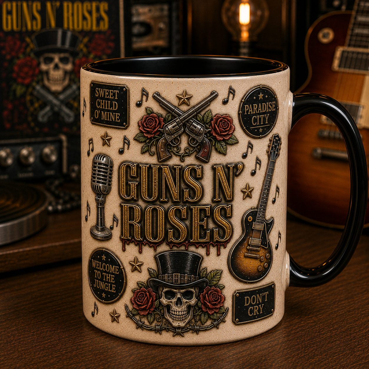 Guns N’ Roses Mug – Welcome to the Jungle Coffee Cup, Classic Rock Gift for GNR Fans