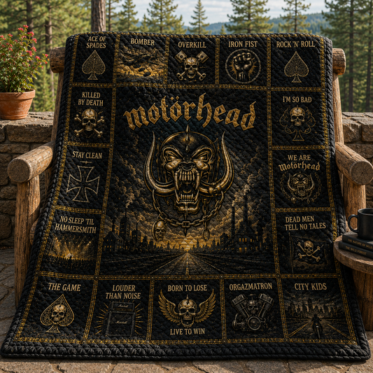 Motorhead Heavy Metal Quilt Blanket – Ace Of Spades Journey In Every Stitch