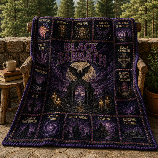 Black Sabbath Heavy Metal Quilt Blanket – A Psychedelic Journey In Every Stitch