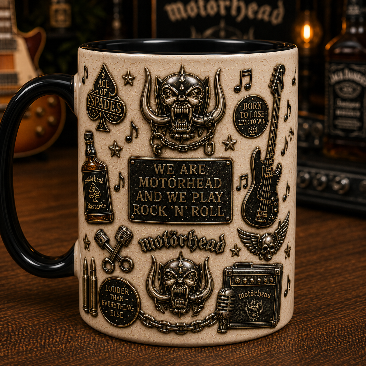 Motörhead Mug – Ace of Spades Rock ’N’ Roll Coffee Cup, Heavy Metal Gift for Fans
