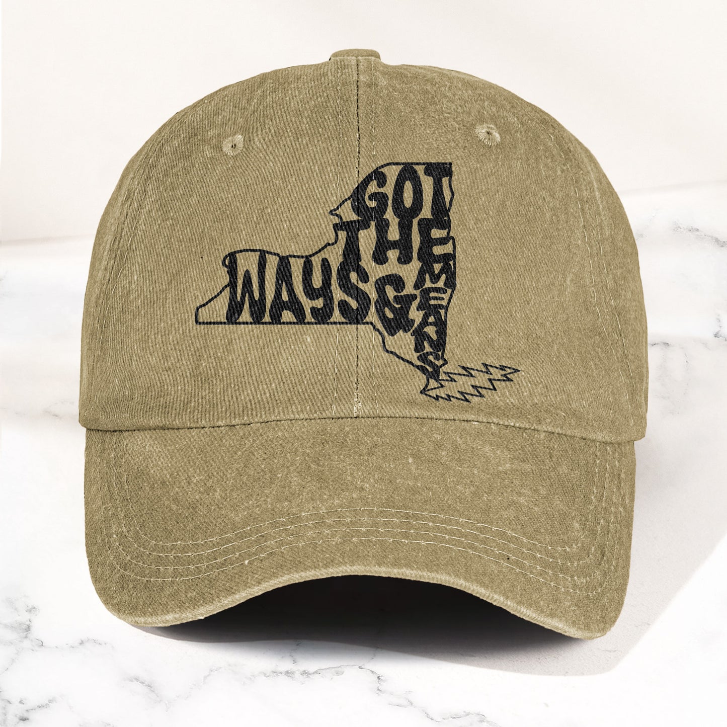 Grateful Dead Got The Ways & Means New York Denim Cap – Retro Rock Music Fan Cap (With Box)