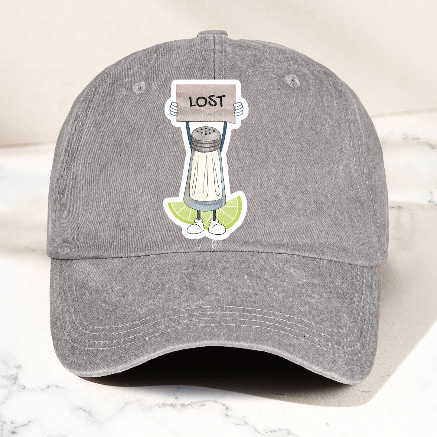 Lost Shaker of Salt Denim Cap – Retro Classic Jimmy Buffett Inspired Dad Hat (With Box)