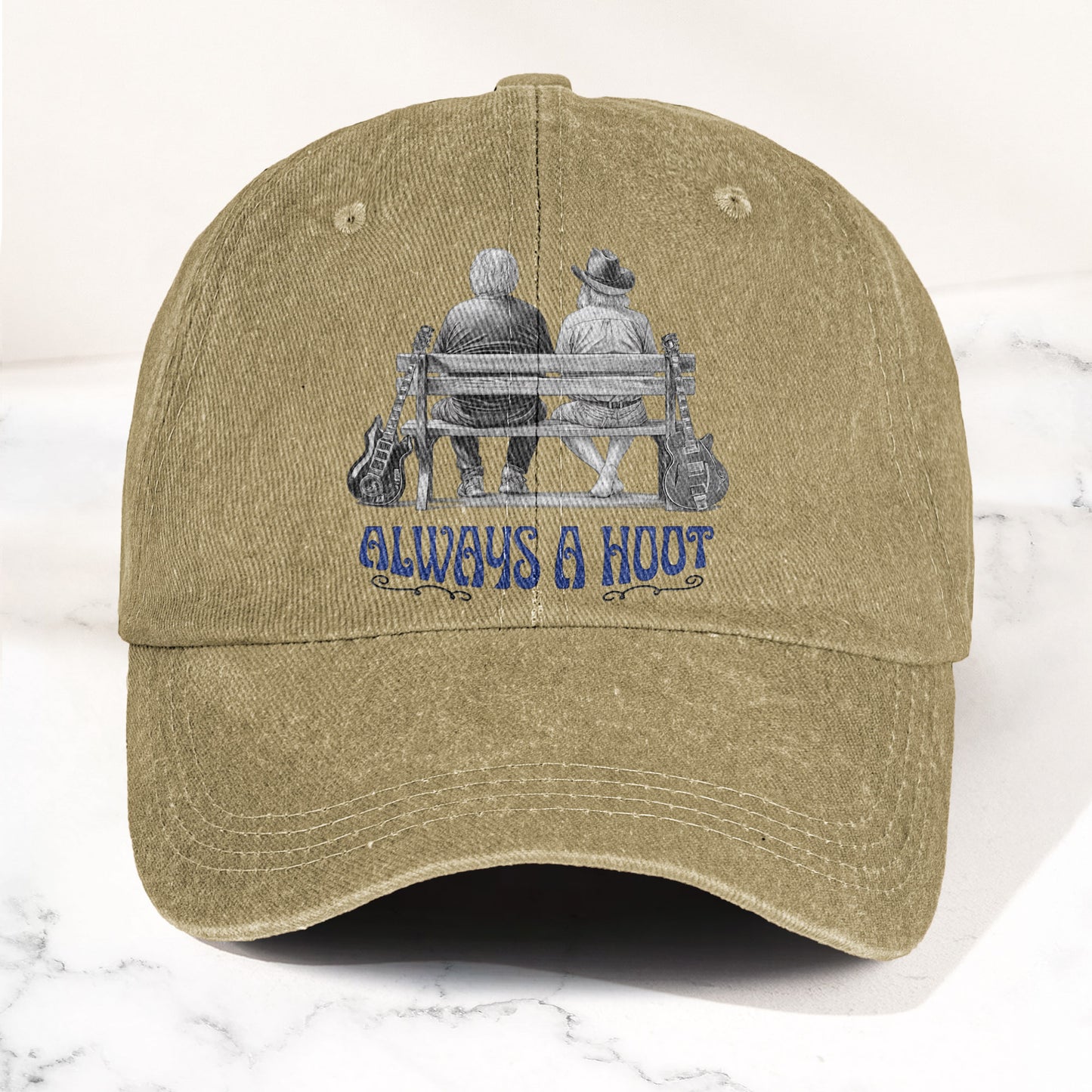 Grateful Dead Jerry Garcia and Bob Weir Always A Hoot – Retro Vintage Dad Cap Gift For Dad (With Box)