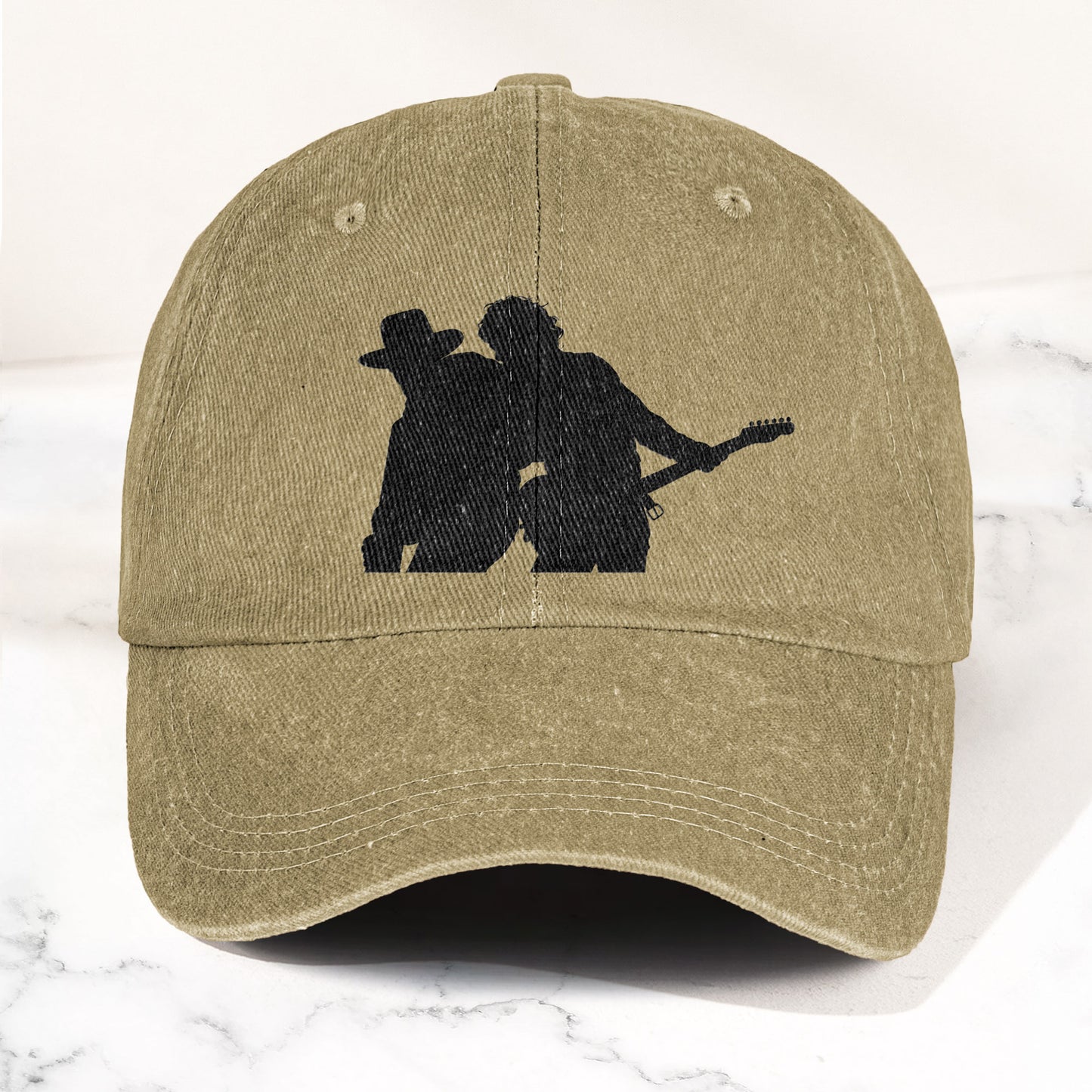 Bruce Springsteen And Clarence Clemons Denim Cap – Retro Rock Music Fan Cap (With Box)