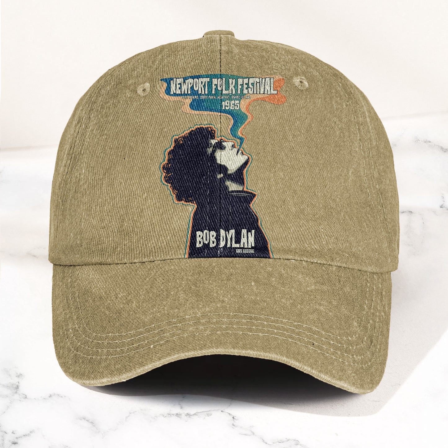 Bob Dylan Newport Folk Festival 1965 Goes Electric Vintage Graphic Denim Cap – Retro Vintage Dad Cap Gift For Dad (With Box)