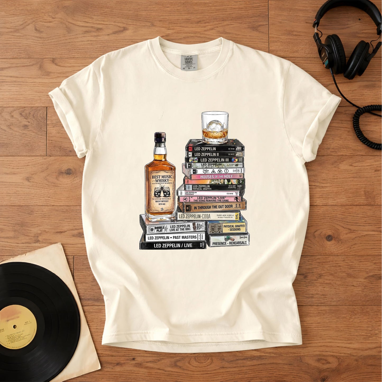 Led Zeppelin Cassette Collection T-Shirt – Retro Music Merch Tee