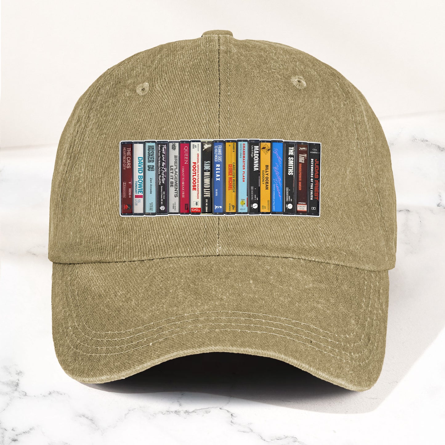 The Beatles Denim Dad Cap – Cassette Album Collection Design ( With BOX)