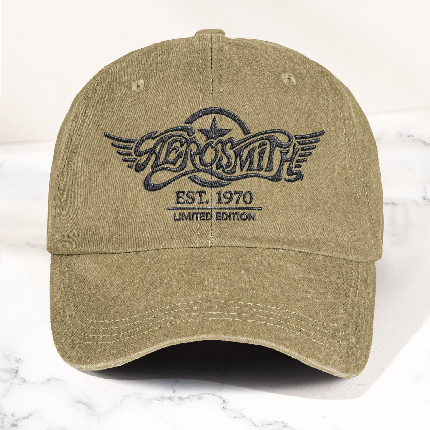 Aerosmith Est. 1970 Denim Cap – Vintage Dad Cap Gift For Dad (With Box)