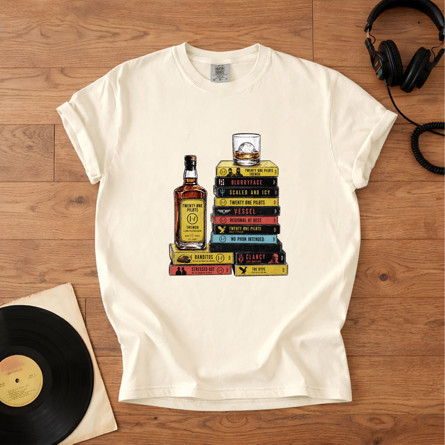 Twenty One Pilots Cassette Album Collection T-Shirt – Music 21 Pilots Band Merch Tee