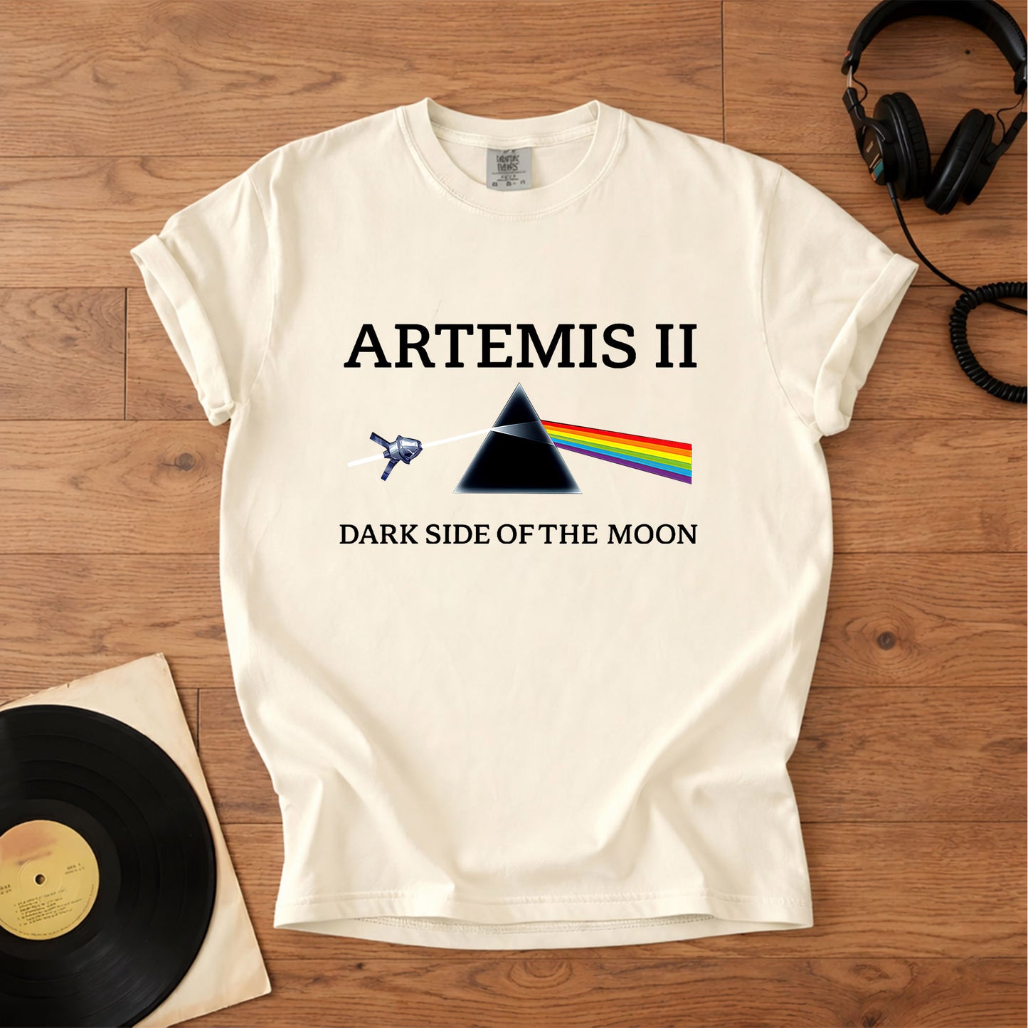 Cosmic Prism Comfort Tee – Space & Retro Rock Inspired Graphic Shirt