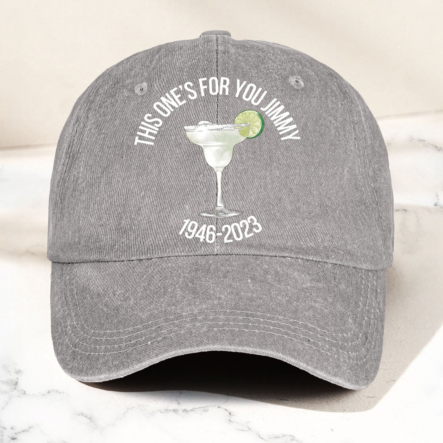 This one's for you Jimmy Denim Cap – Retro Jimmy Buffett Tribute Dad Hat (With Box)