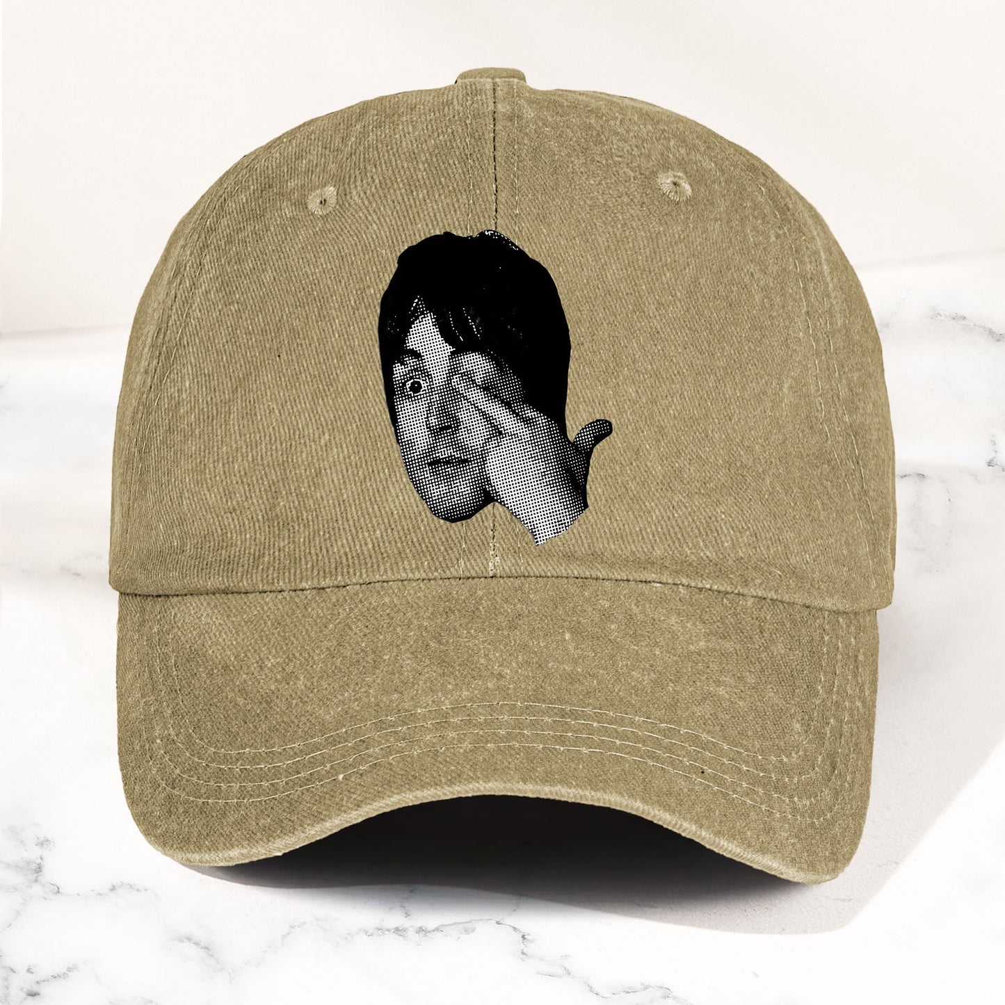 Paul McCartney Vintage Portrait Denim Cap – The Beatles Retro Dad Hat ( With Box)