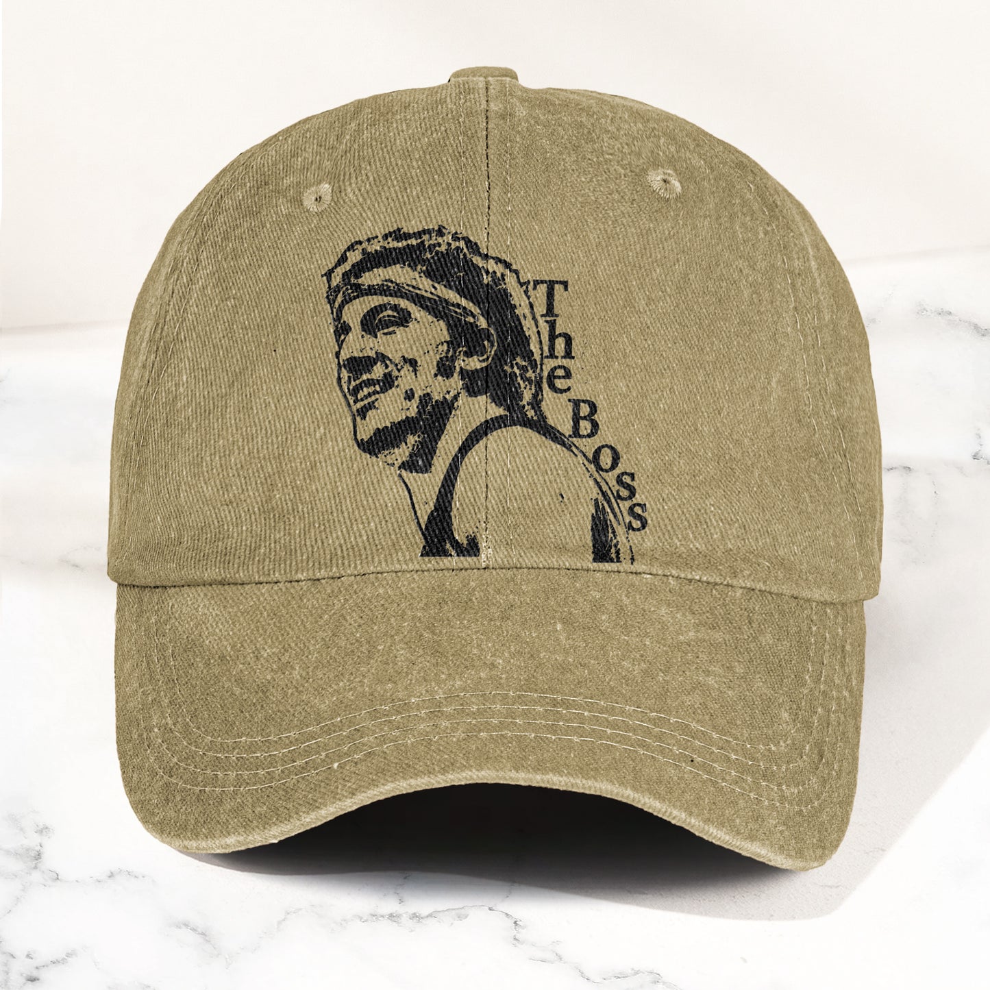 The Boss Bruce Springsteen Portrait Denim Cap – Retro Music Fan Merch Cap Gift For Dad (With Box)