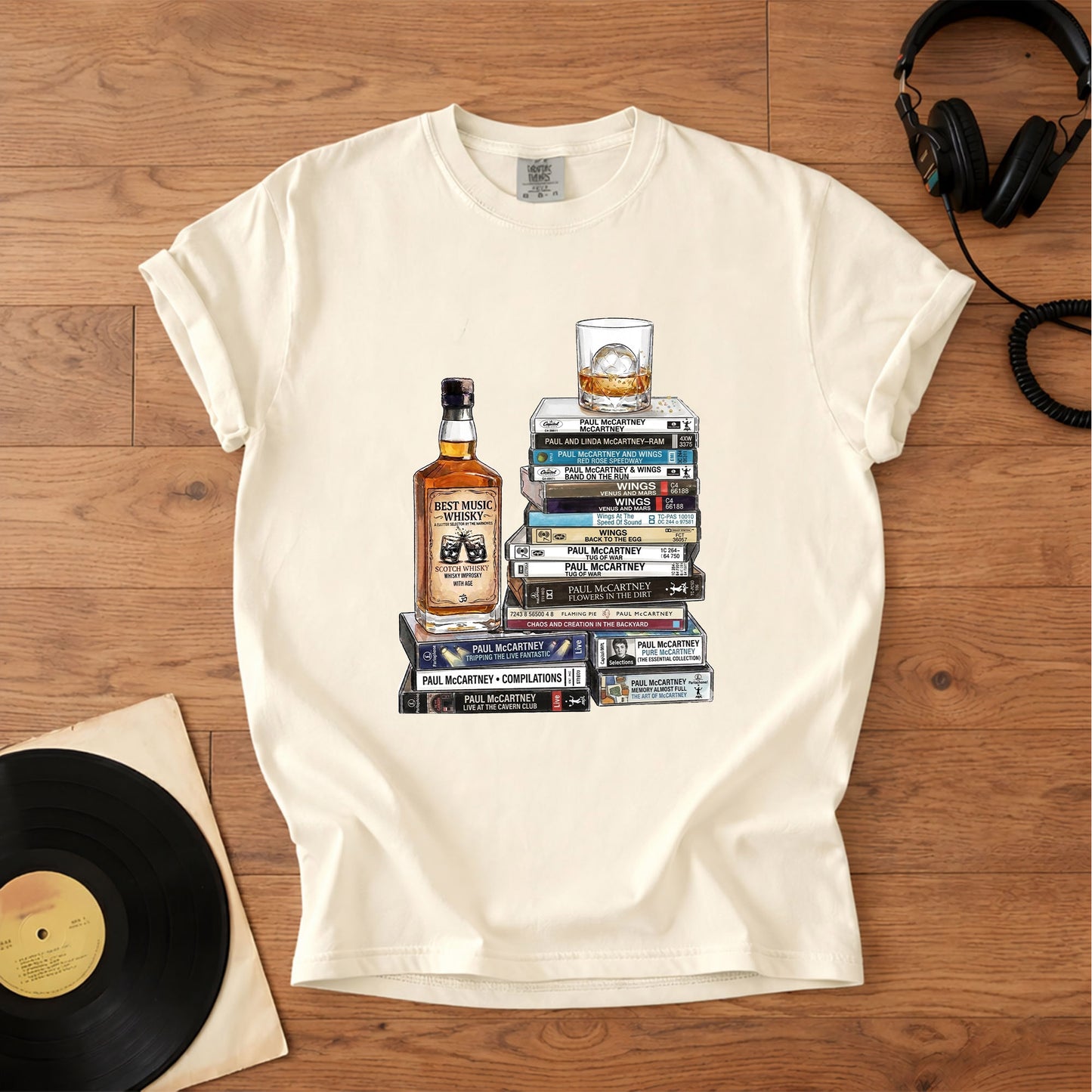 Paul McCartney Cassette Collection T-Shirt – Retro Music The Beatles Band Merch Tee