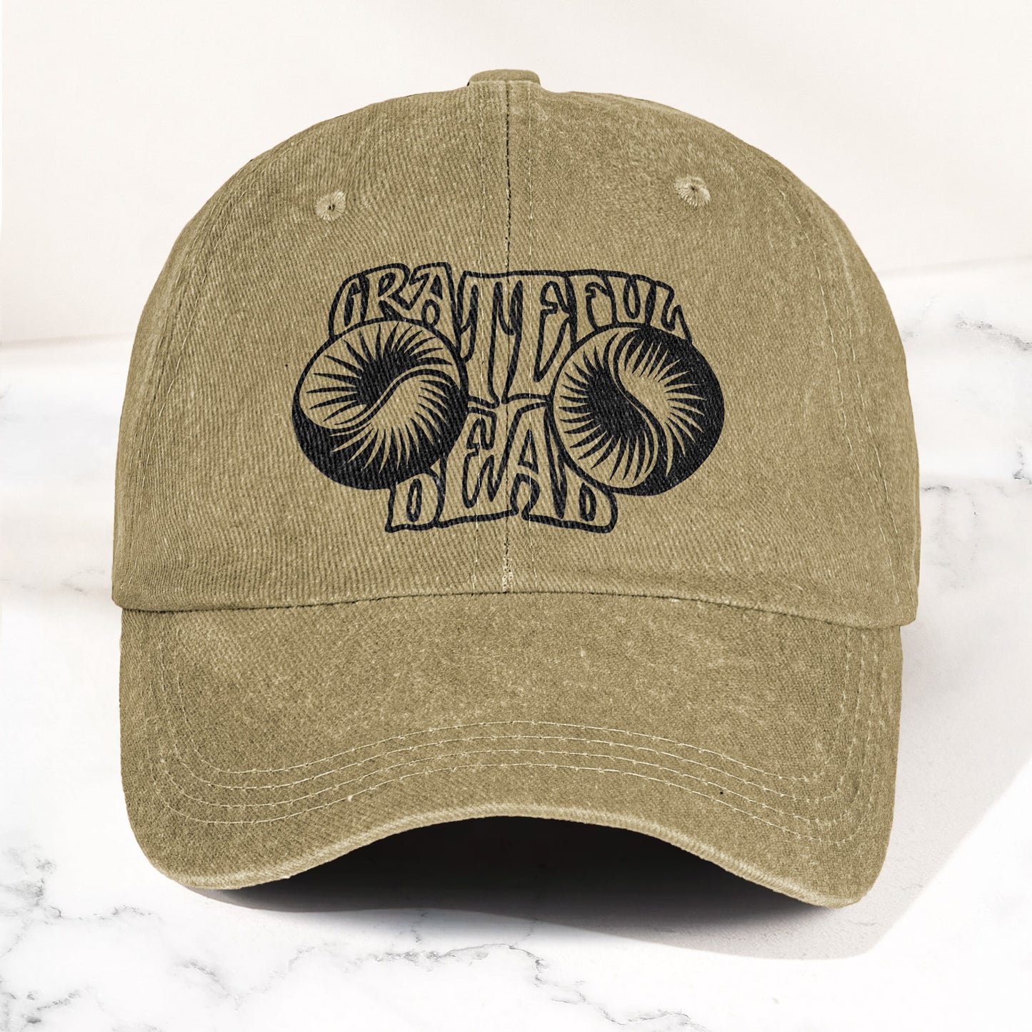 Grateful Dead Psychedelic Rock Music Merch Denim Cap – Retro Vintage Dad Cap Gift For Dad (With Box)