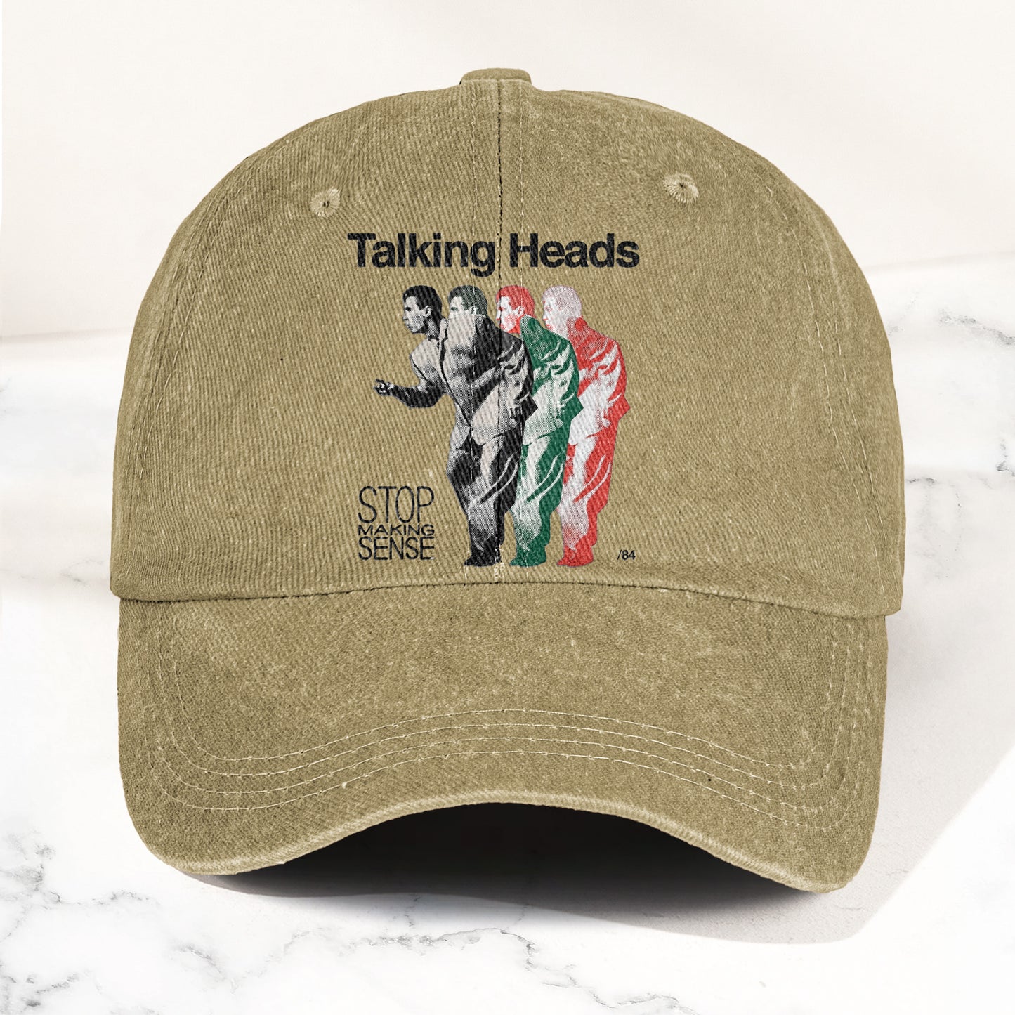 Talking Heads Stop Making Sense 84 Graphic Denim Cap – Retro Rock Music Fan Cap (With Box)