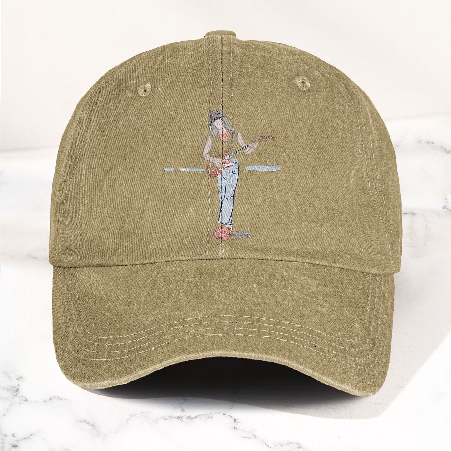 Eddie Van Halen Denim Cap – Van Halen Tribute Merch Dad Hat (With Box)