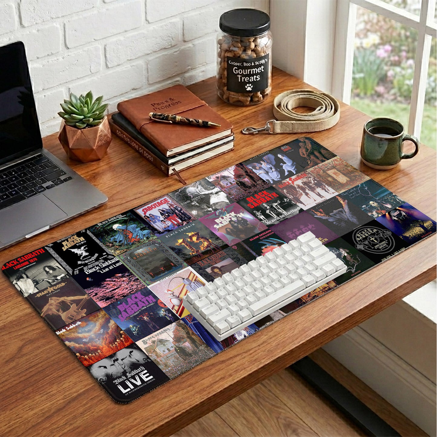 Black Sabbath Vintage Art Desk Mat – Non-slip Home Office Gift Keyboard Pad for Rock Music Lovers